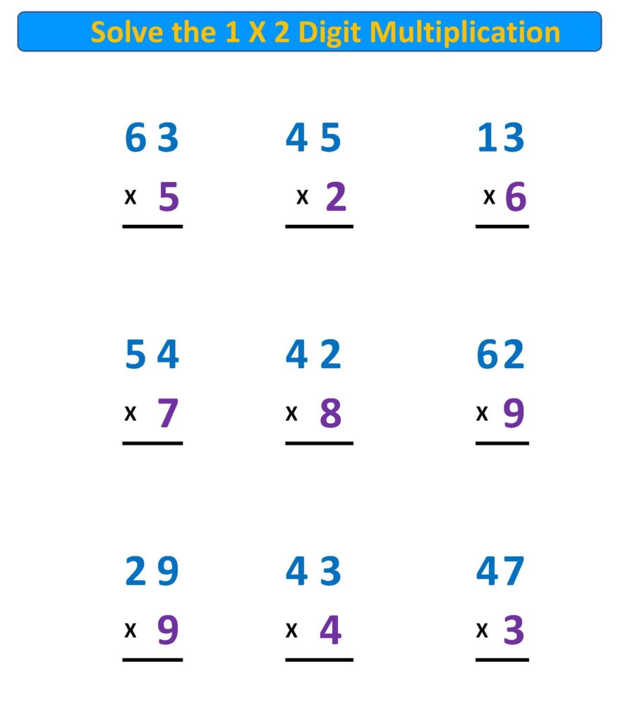 Multiplication 2 Digits By 1 Digit Worksheets – multiplication problems 1 x 2 digit regroup ones and tens Multiplication 2 Digits By 1 Digit Worksheets - multiplication problems 1 x 2 digit regroup ones and tens