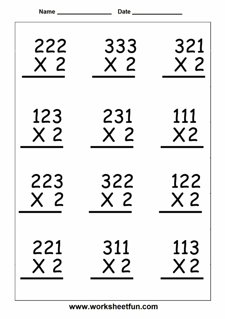 Multiplication – 3 Digit By 1 Digit – Six Worksheets / FREE Printable ...