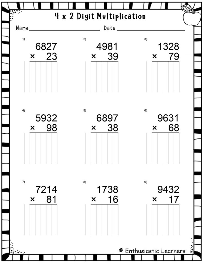 Multiplication 4 By 2 Digit Worksheet – Multiplication 4 Digit By 2 Digit Worksheet Multiplication 4 By 2 Digit Worksheet - Multiplication 4 Digit By 2 Digit Worksheet
