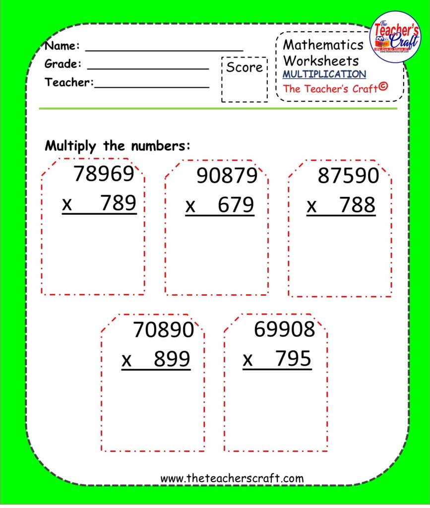 MULTIPLICATION 5 DIGITS – The Teachers Craft PH MULTIPLICATION 5 DIGITS - The Teachers Craft PH