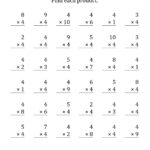 Multiplication By 4 Worksheets Printable