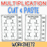 Multiplication Cut And Paste Worksheets
