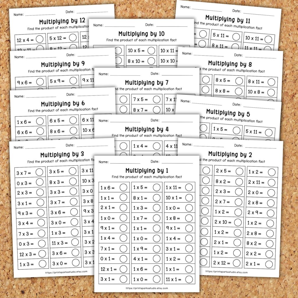 Multiplication Fact Fluency Worksheets | 1–12 Times Tables | Printable … Multiplication Fact Fluency Worksheets | 1–12 Times Tables | Printable ...