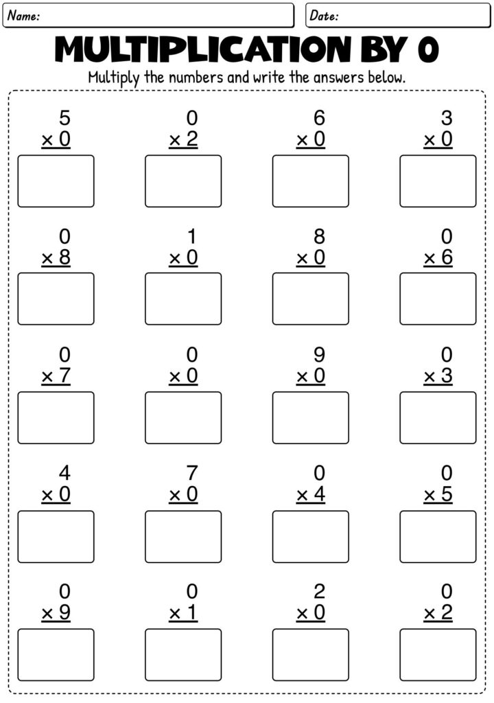 Multiplication Facts 0 1 2 3 Worksheets - Free Worksheets Printable