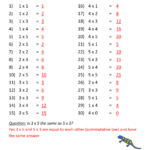 Multiplication Facts Worksheets With Answers