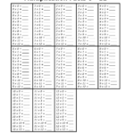 Multiplication Fluency Worksheets 0 12