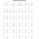 Multiplication Worksheet 1 Digit By 1 Digit