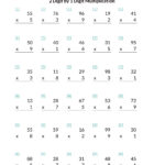 Multiplication Worksheet 2 Digit By 1 Digit
