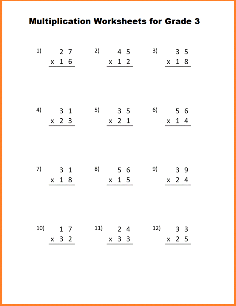Multiplication Worksheet For Class 3 – Printable Multiplication Worksheets Grade 3 – Free Printable Worksheet Multiplication Worksheet For Class 3 - Printable Multiplication Worksheets Grade 3 - Free Printable Worksheet