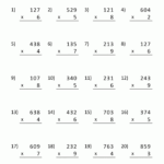 Multiplication Worksheet For Class 4