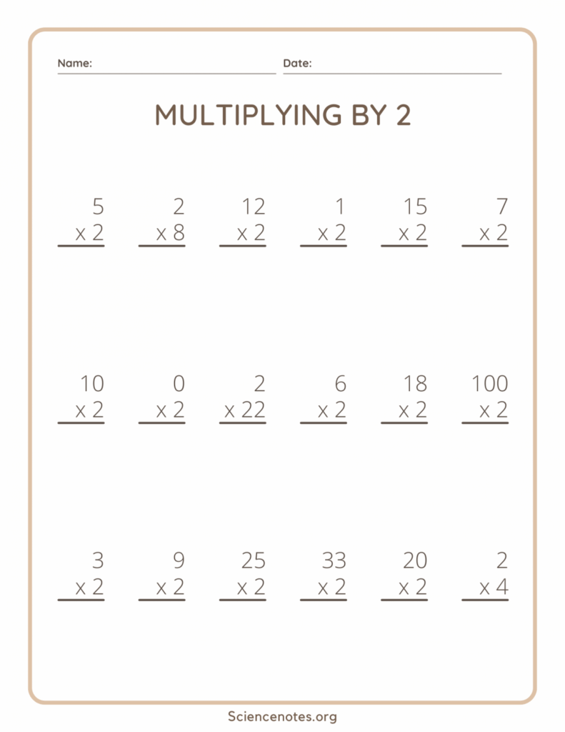 Multiplication Worksheets