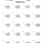 Multiplication Worksheets For 6th Graders