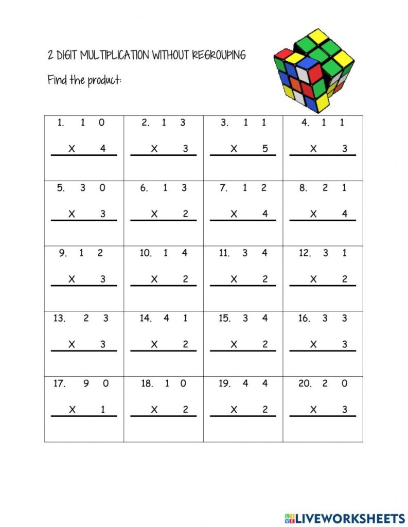 Multiplication Worksheets For Class 1 - Printable Worksheets