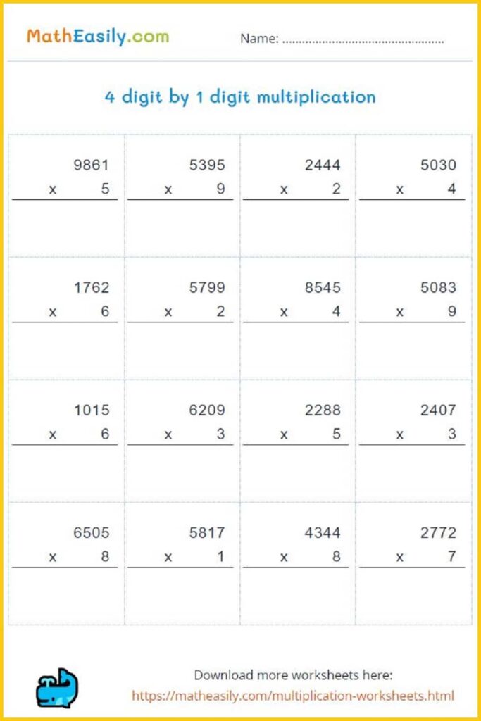 Multiplication Worksheets PDF | Free Download