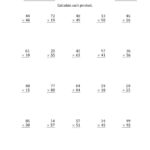 Multiply By 2 Digits Worksheet