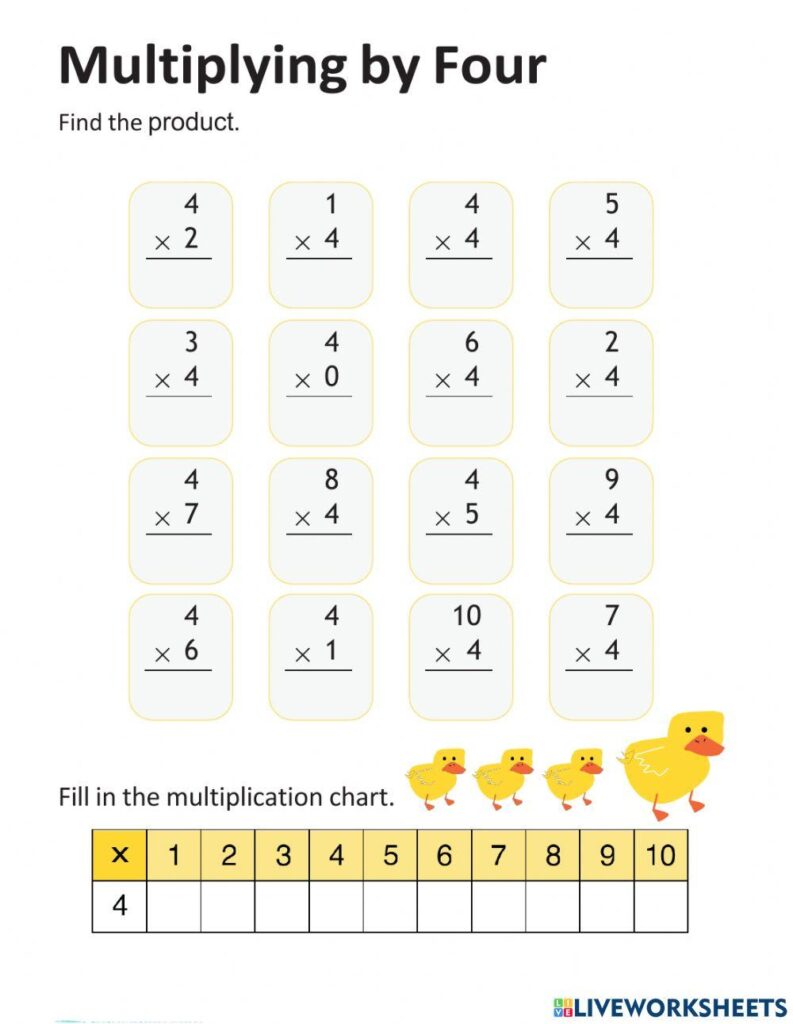 Multiply By 4 Worksheet – Jenny Printable Multiply By 4 Worksheet - Jenny Printable