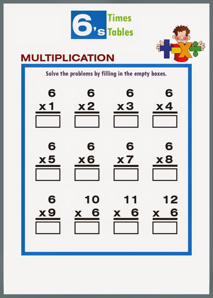 Multiply By 6 Free Worksheets - Multiplication By 6 Worksheets Printable - Printable Templates