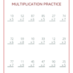 Multiply One Digit By One Digit Worksheet