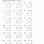 Multiply Worksheet For Class 4