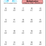 Multiplying 2 Digits By 1-Digit Worksheet