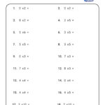 Multiplying By 2 3 4 And 5 Worksheets
