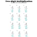 Multiplying Double Digit Numbers Worksheets