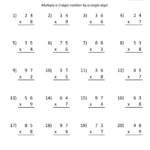 Multiplying Two Digit Numbers By One Digit Worksheets