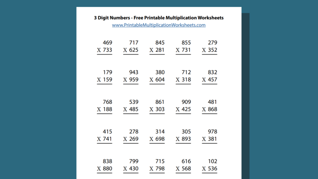 Multiplying with 3 Digit Numbers | Printable Multiplication Worksheets … Multiplying with 3 Digit Numbers | Printable Multiplication Worksheets ...