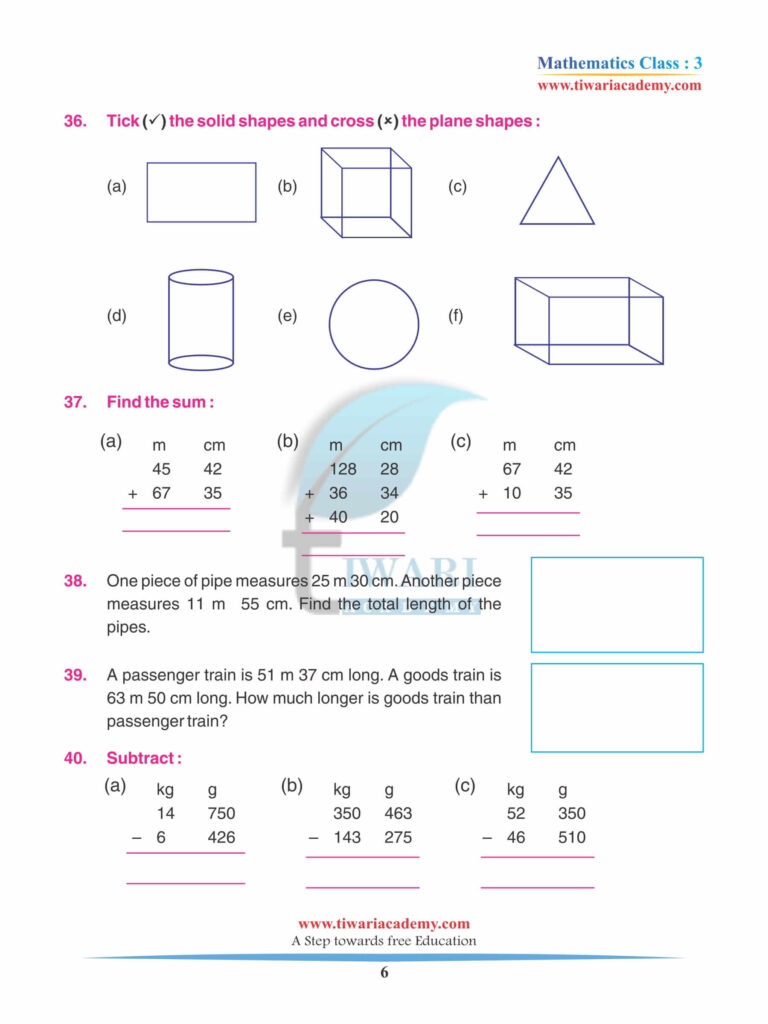 NCERT Solutions for Class 3 Maths Chapter 1 in Hindi English Medium NCERT Solutions for Class 3 Maths Chapter 1 in Hindi English Medium