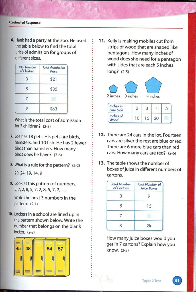 Pearson Education 2nd Grade Math Topic 13 Worksheets - Pearson Education 2nd Grade Student Workbook Math Topic 13 Worksheets ...