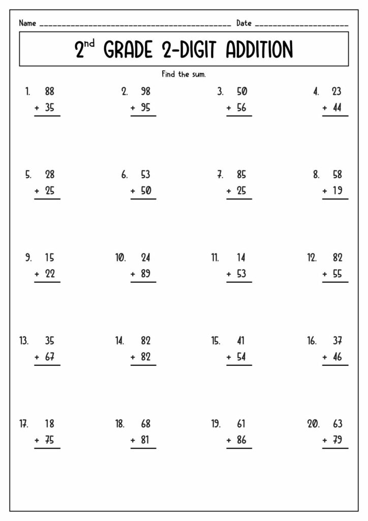 Pinterest 2nd Grade Math Worksheets – two digit addition worksheet for 3rd grade students to practice their … Pinterest 2nd Grade Math Worksheets - two digit addition worksheet for 3rd grade students to practice their ...