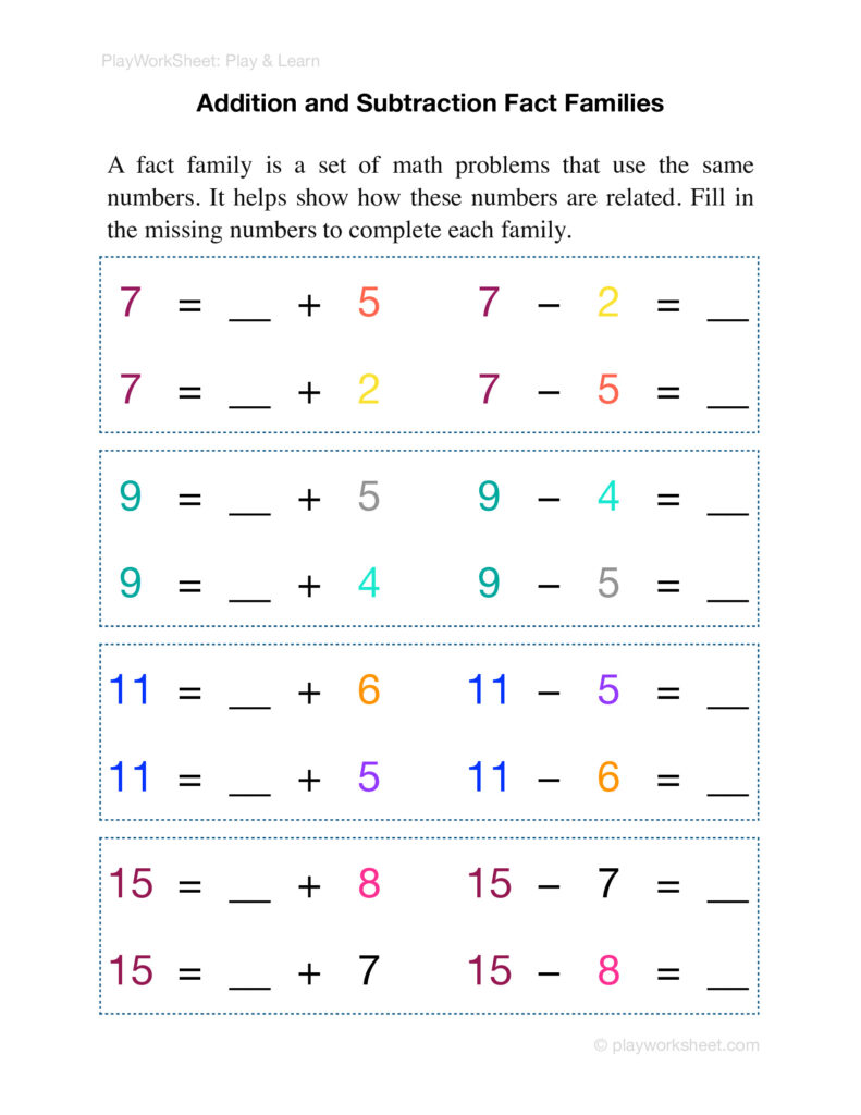 Plus 2 Math Facts Worksheets