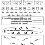 Primary School Maths Homework Sheets