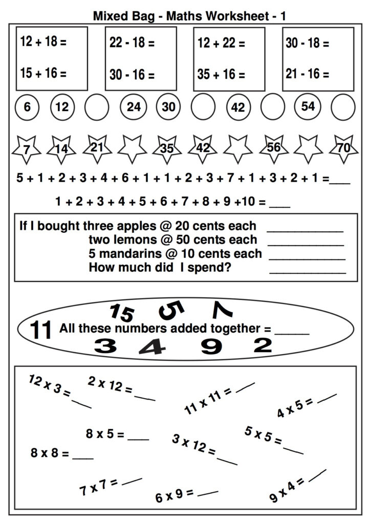 Primary School Maths Homework Sheets – Free Primary Worksheets Printable – Printable Worksheets Primary School Maths Homework Sheets - Free Primary Worksheets Printable - Printable Worksheets