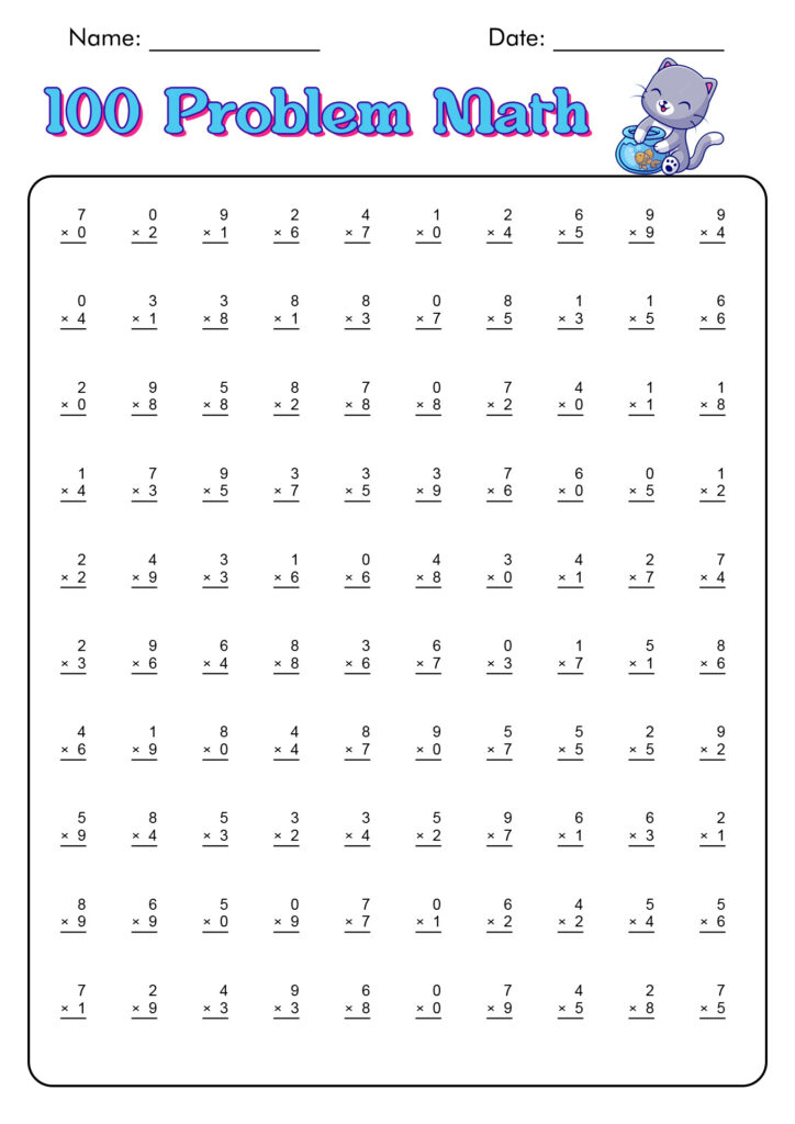 Printable 100 Problem Math Worksheets – 18 Timed Addition Worksheets – Free PDF at worksheeto.com Printable 100 Problem Math Worksheets - 18 Timed Addition Worksheets - Free PDF at worksheeto.com