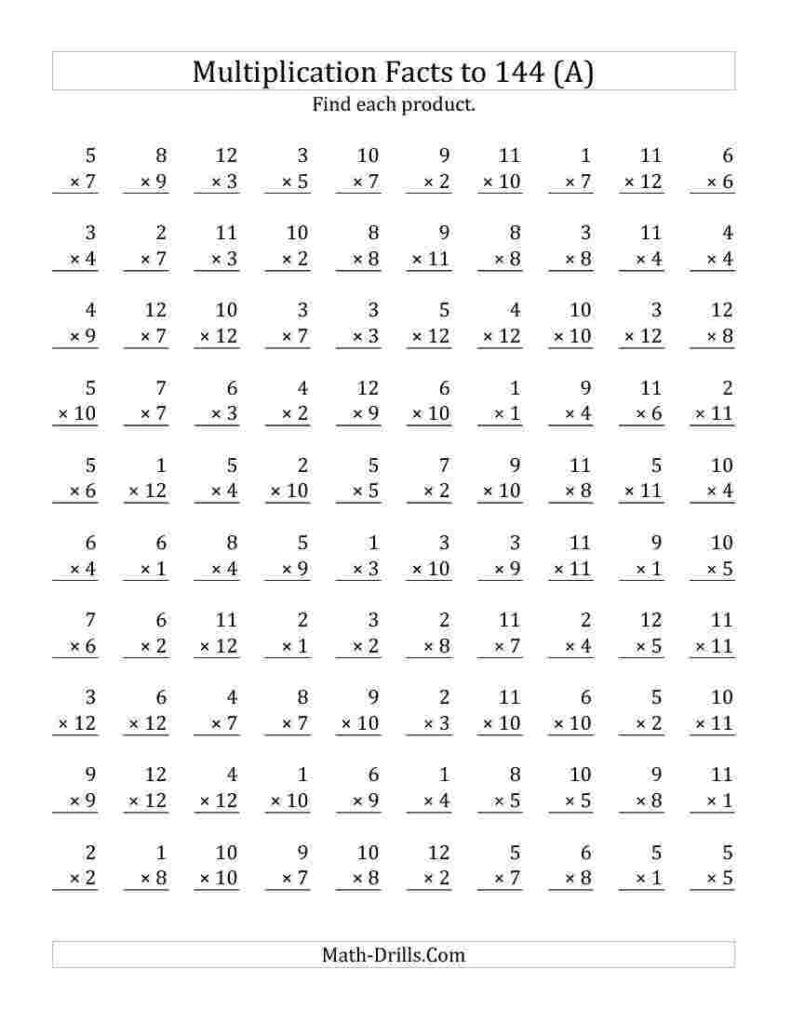 Printable 4th Grade Multiplication Worksheets Grade 4 - 4Th Grade Multiplication Worksheets Free Printable