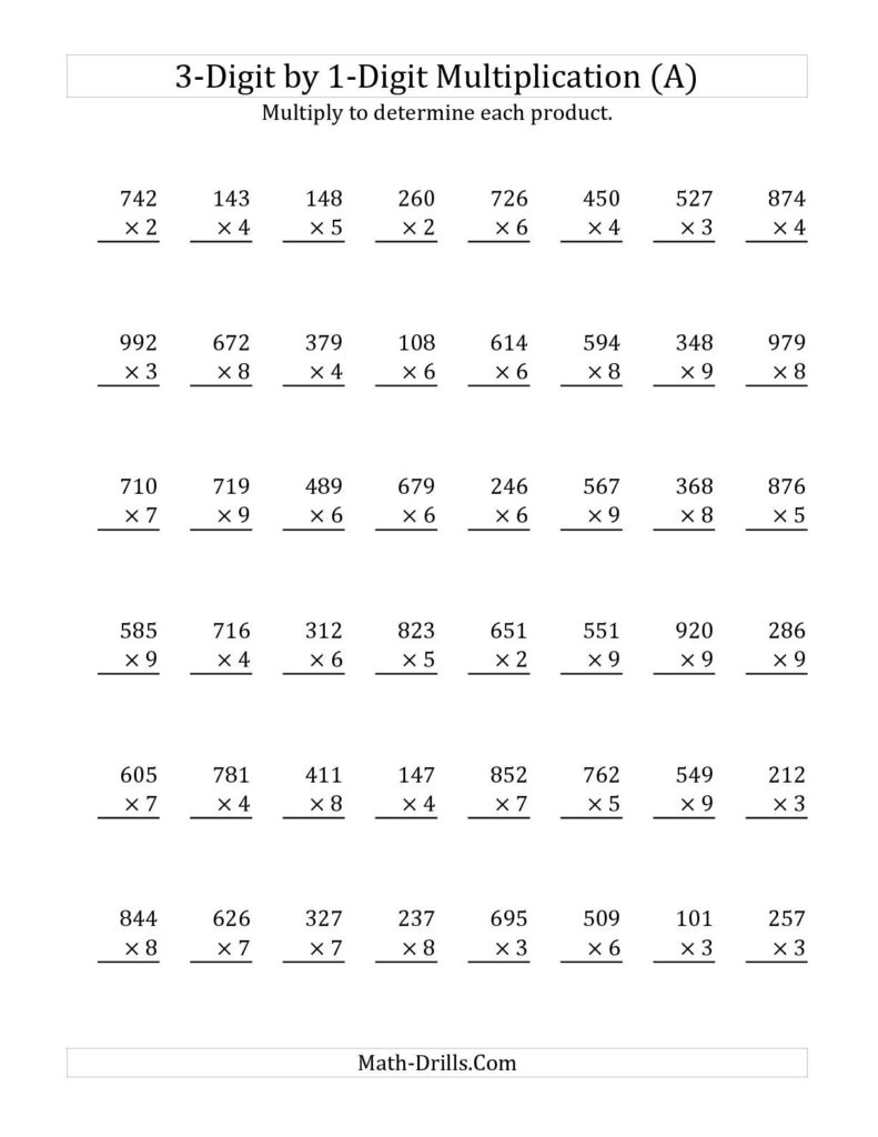 Printable Multiplication Worksheets Free Printable Multiplication Worksheets Free