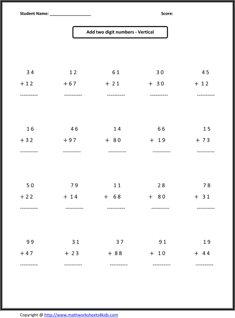 Printable Second Grade Math Worksheets – Preschool Coloring Printables … Printable Second Grade Math Worksheets - Preschool Coloring Printables ...