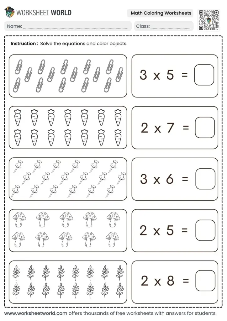 Printable Worksheets for Kids Maths