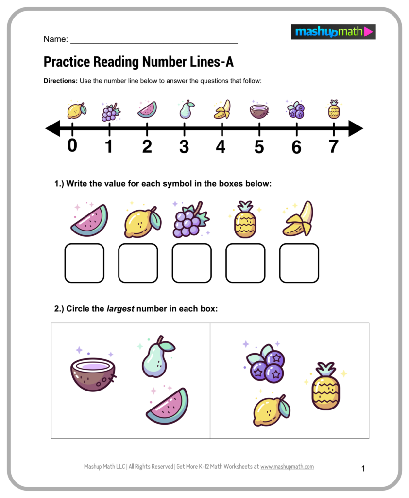 Read Write Draw Math Worksheets
