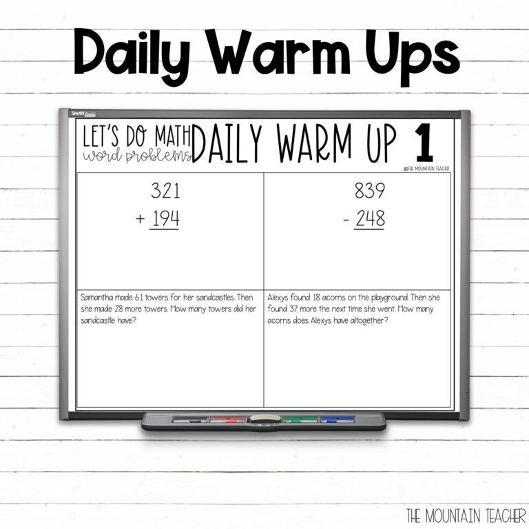 Reading About Math Worksheet 2nd Grade - Daily warm-up math worksheet featuring addition and subtraction word problems for 2n
