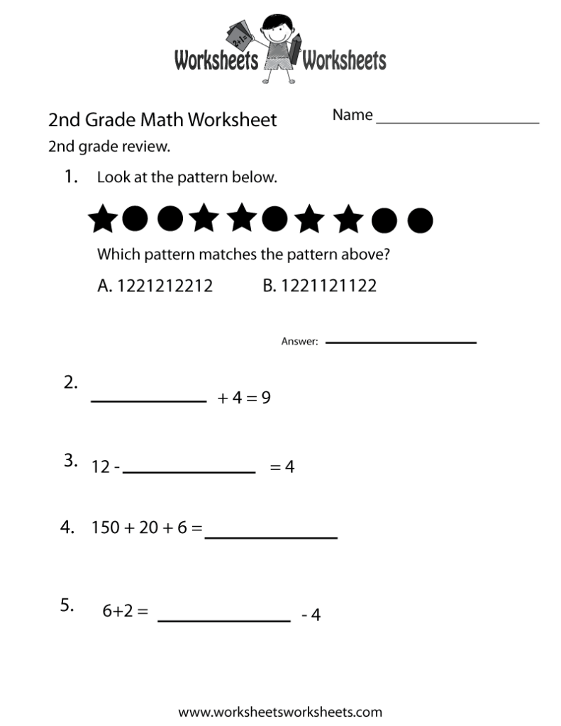 Free printable Revision Worksheet For Class 2 Maths featuring addition and subtraction problems
