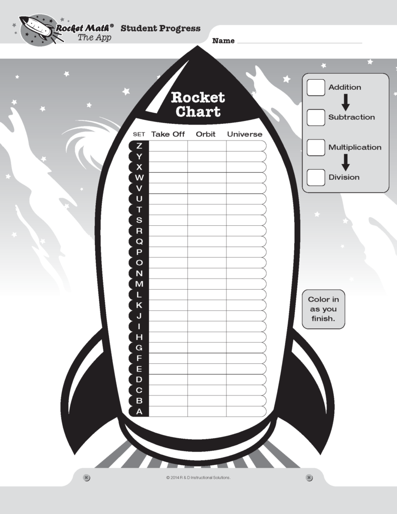Rocket Math Worksheets 2nd Grade