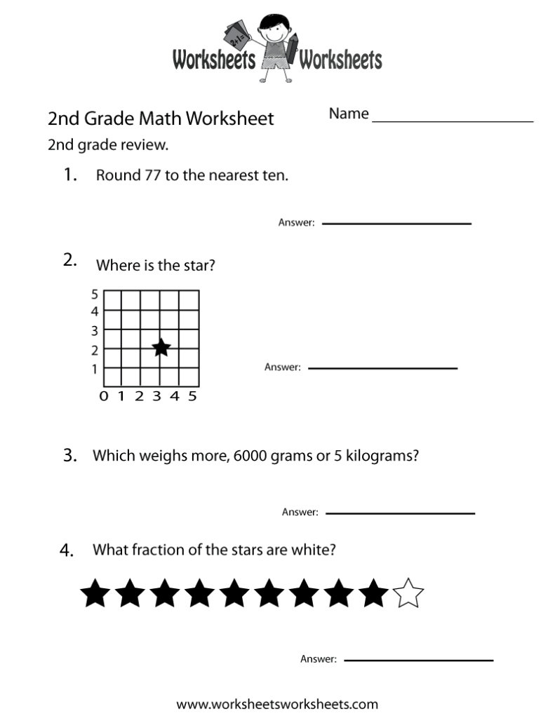 Second Grade Math Practice Worksheet | Worksheets Worksheets
