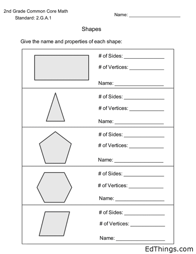 Second Grade Math Worksheets
