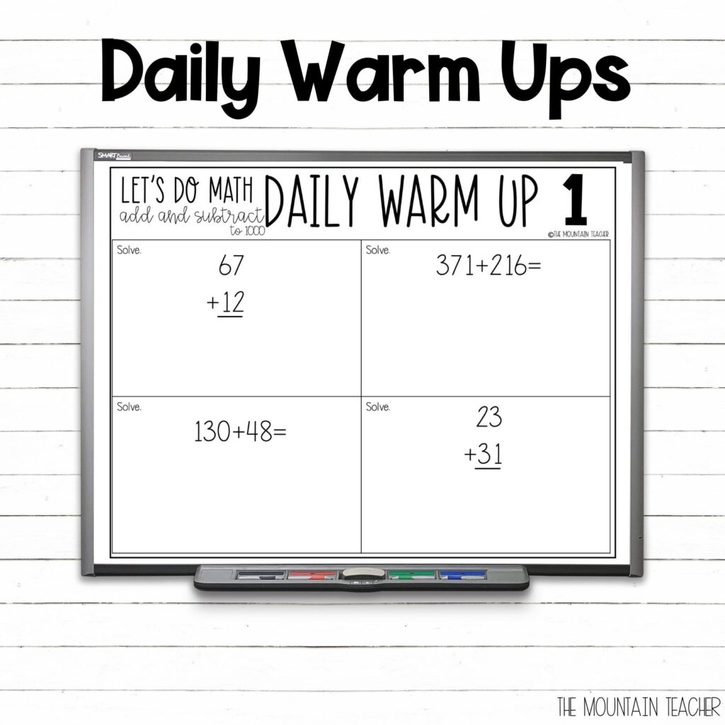 Second Grade Mountain Math Worksheet