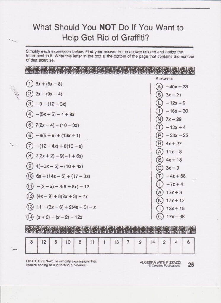 Simplifying Expressions Extra Practice Worksheet Worksheet for extra practice on simplifying algebraic expressions with answers