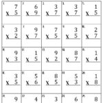 Single Digit By Single Digit Multiplication Worksheets