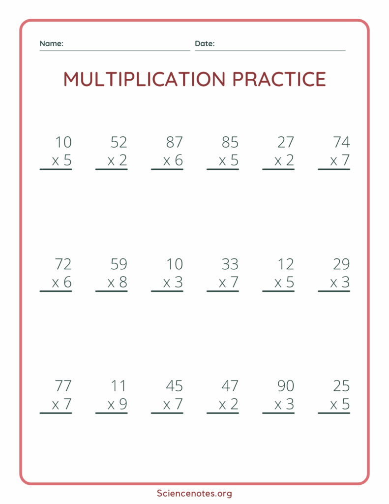 Single Digit Multiplication Worksheets - Worksheets Library