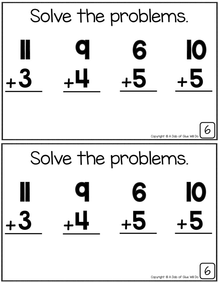 Solving Everyday Math Problems Worksheets - Printable first grade daily math review journal page featuring math problems for 